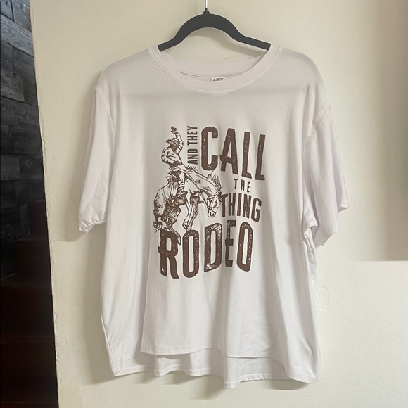 Athletic Works Tops - Western Rodeo White Tee